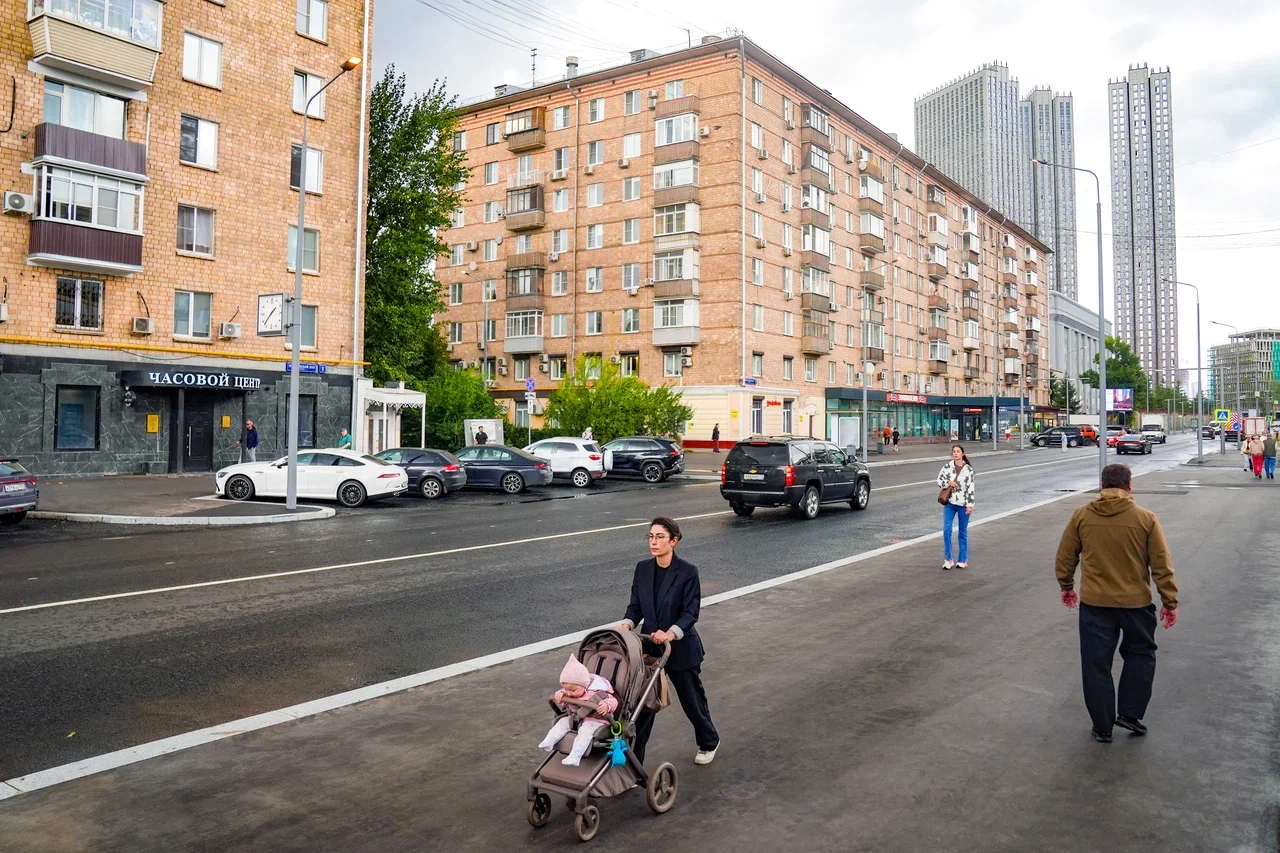 В центре Москвы завершился комплексный ремонт улицы Пресненский Вал