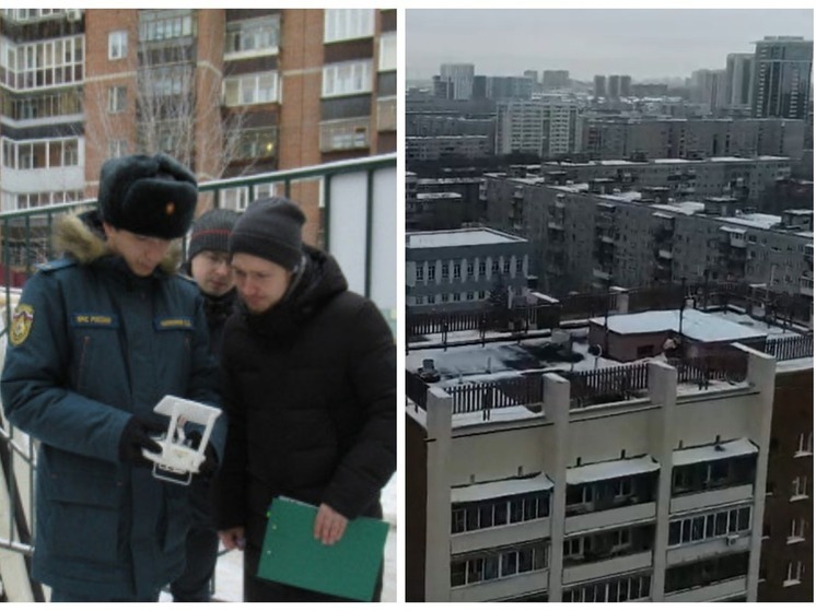 За качеством уборки снега с крыш в Новосибирске следят БПЛА За качеством уборки снега с крыш в Новосибирске следят БПЛА