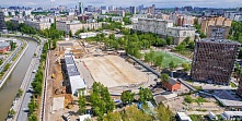 На стадионе «Металлург» в Москве создается универсальное футбольно-регбийное поле с подогревом