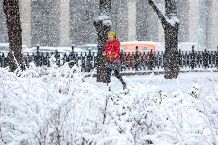 Москва в усиленном режиме справляется со снегопадом