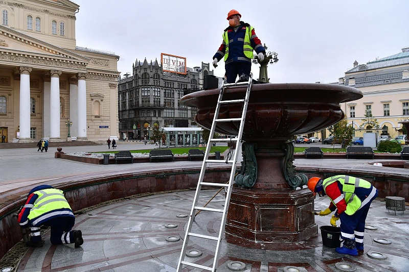 В Москве завершены работы по консервации фонтанов в преддверии зимнего сезона