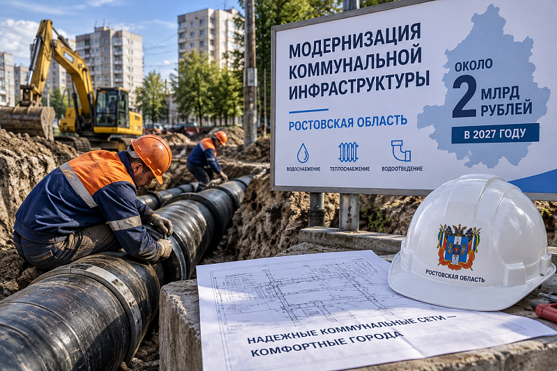 На модернизацию коммунальной инфраструктуры Ростовской области направят около 2 млрд рублей в 2027 году