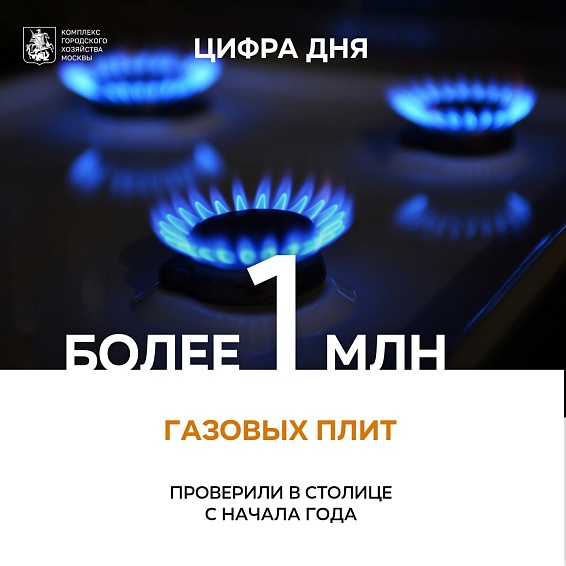 В Москве проверили более 1 млн газовых плит с начала года